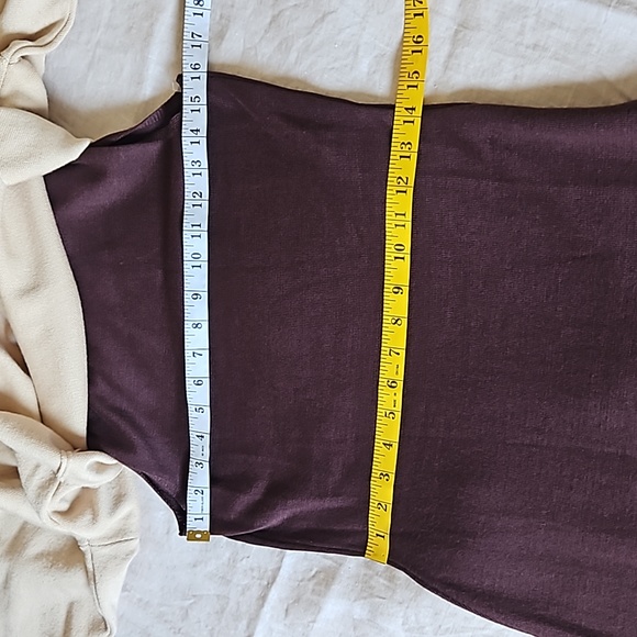 Taylor Knit Sweater Tank Dress With Long Sleeve Crop Top Cowl Neck Size Small - Picture 14 of 16